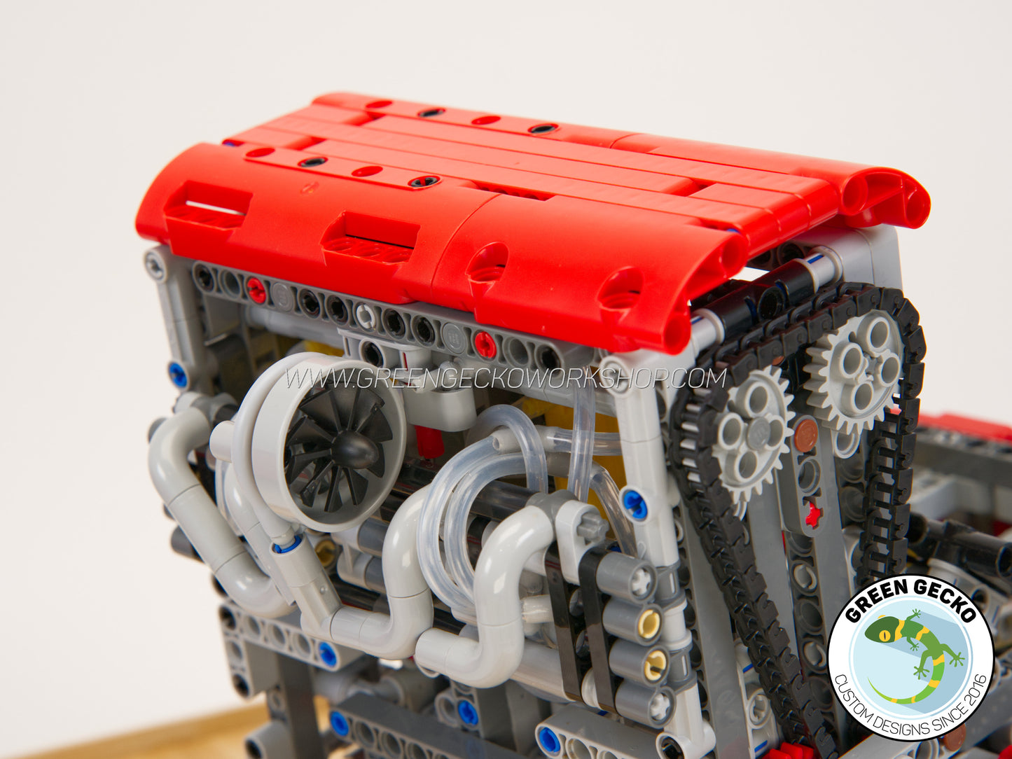 Complete Kit - MK4 V8 Twin Turbo Lego Pneumatic Engine - Switchless 2000RPM + FREE 5 Speed Gearbox!