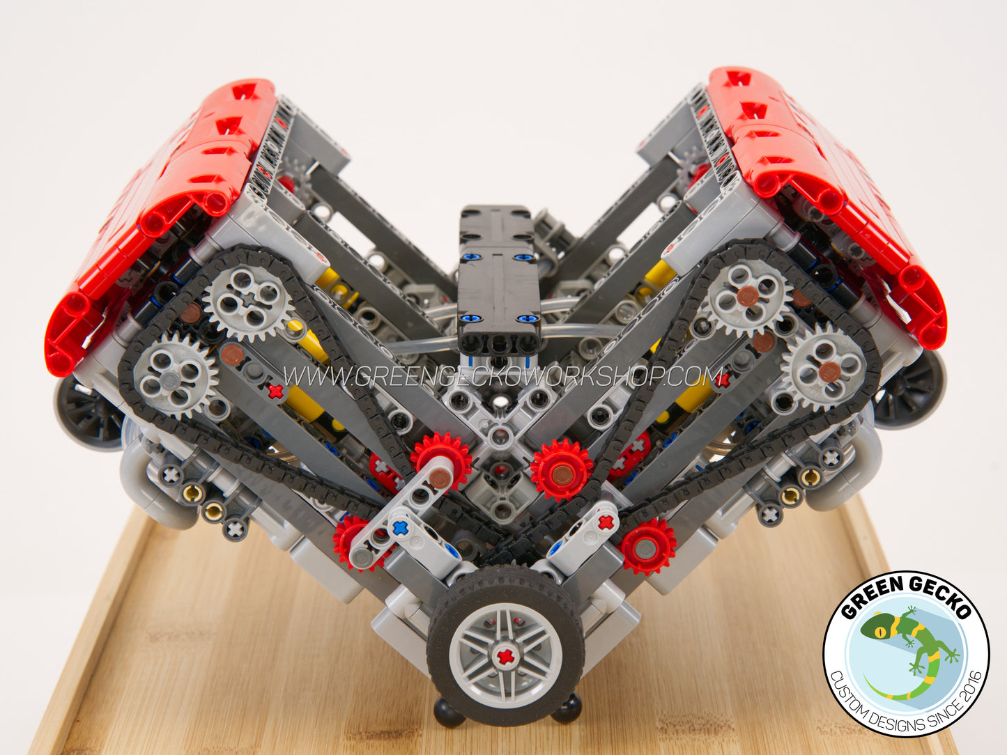 Complete Kit - MK4 V8 Twin Turbo Lego Pneumatic Engine - Switchless 2000RPM + FREE 5 Speed Gearbox!