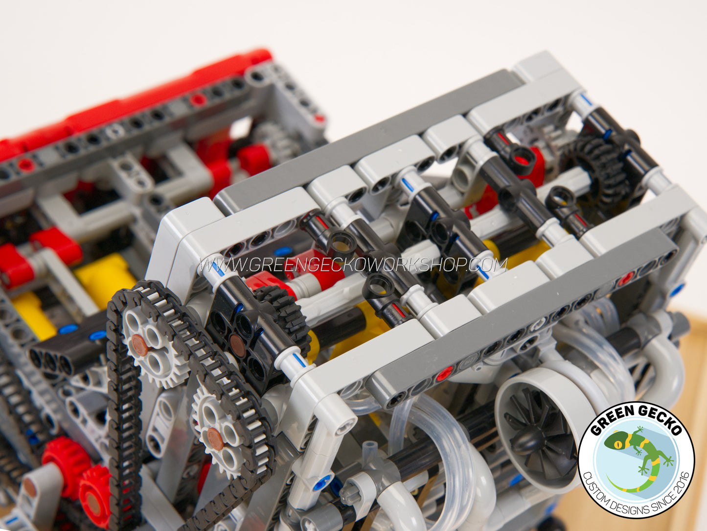 Complete Kit - MK4 V8 Twin Turbo Lego Pneumatic Engine - Switchless 2000RPM + FREE 5 Speed Gearbox!