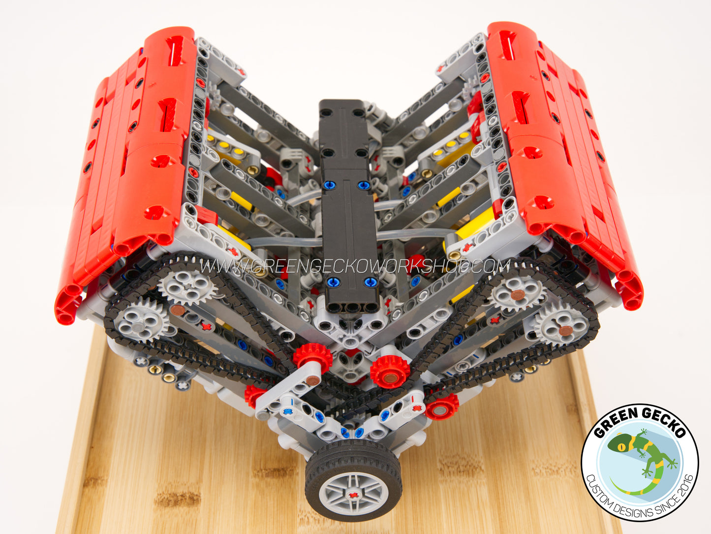 Complete Kit - MK4 V8 Twin Turbo Lego Pneumatic Engine - Switchless 2000RPM + FREE 5 Speed Gearbox!