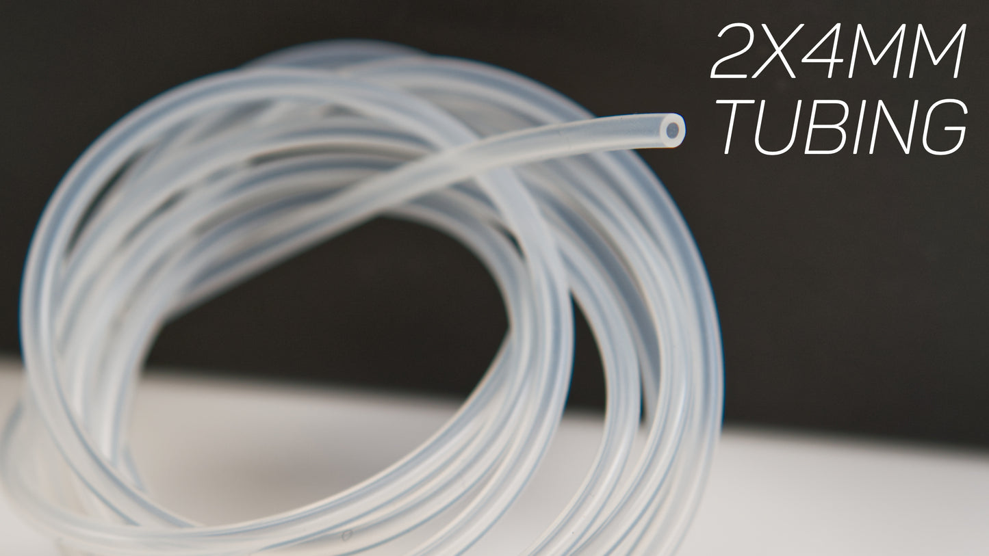 Silicone Tubing 2x4mm - 2m, 5m and 10m Length