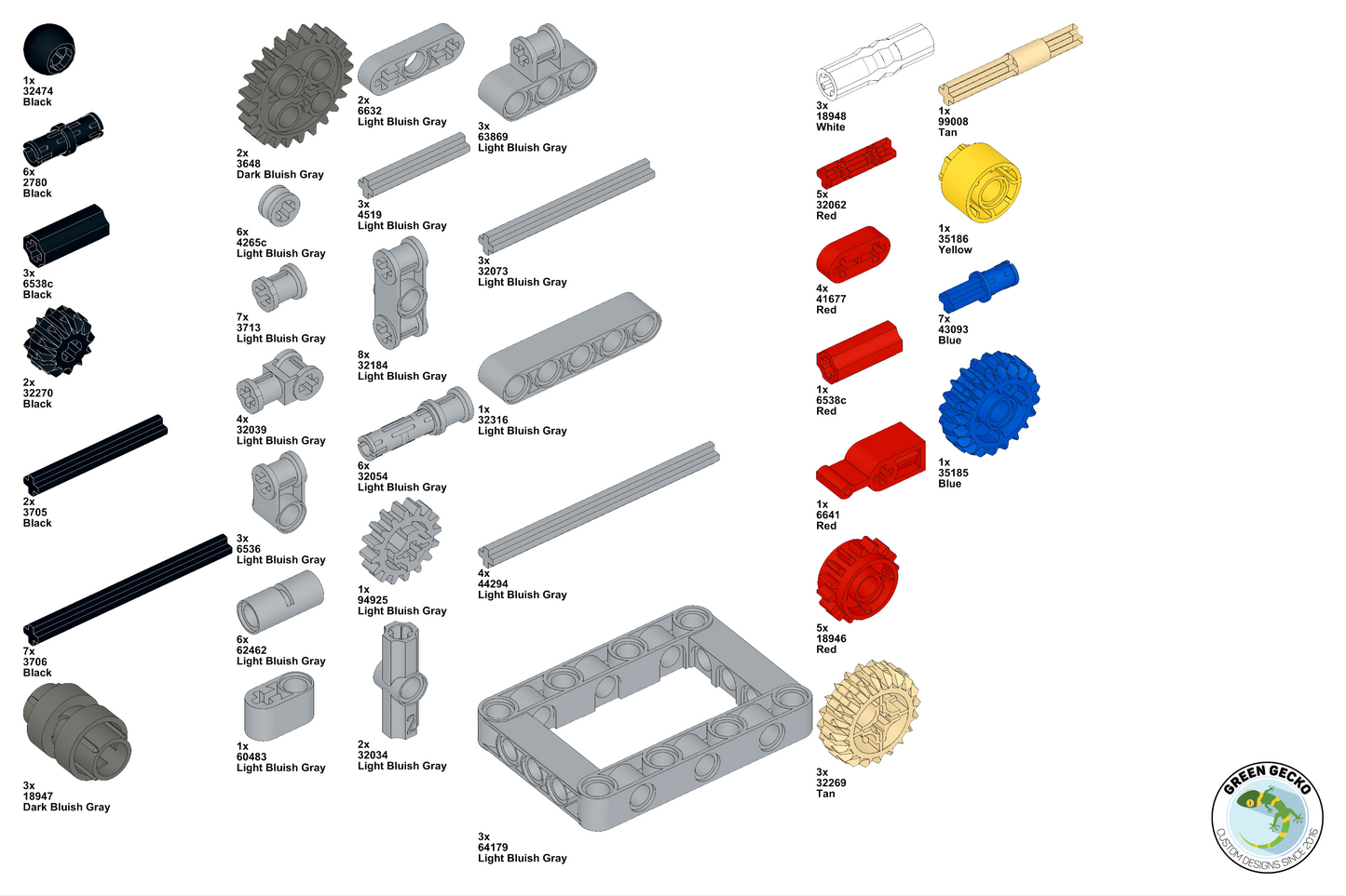 Pro Instructions - LEGO 5 Speed + Reverse Manual Gearbox