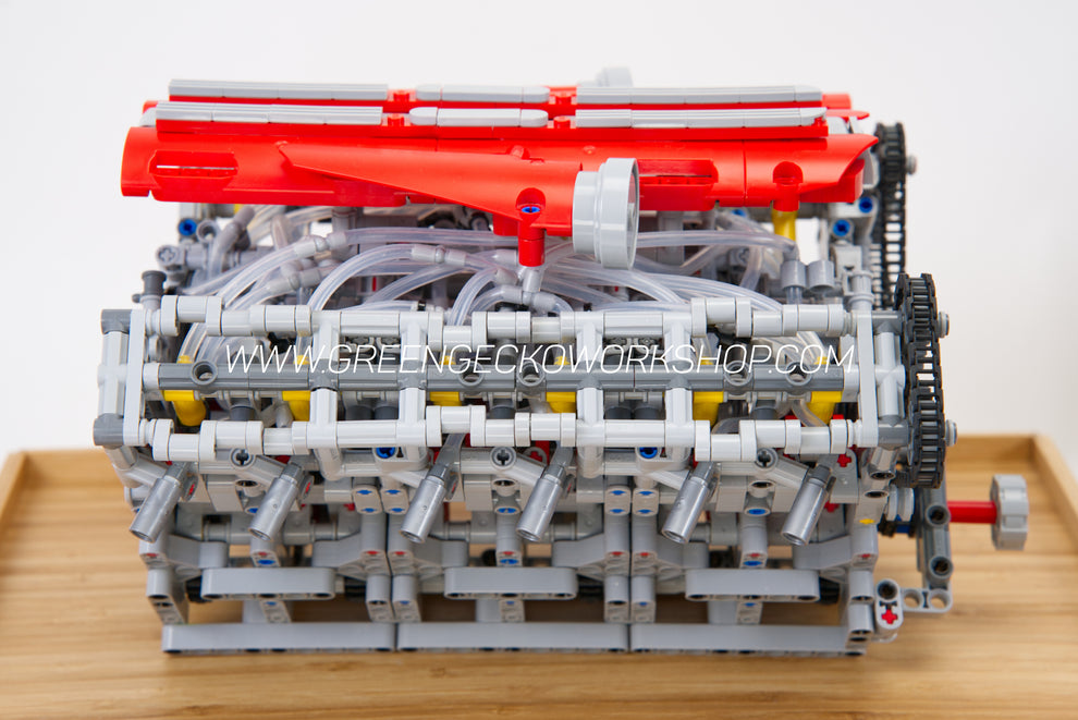 Lego Custom Engine Complete Kit - V12 Lego Pneumatic Engine - F140 Edition - Switchless 2 ...