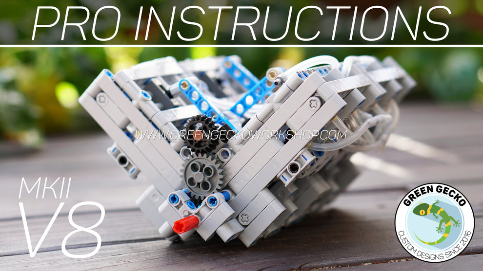 Pro Instructions - MK2 V8 Lego Pneumatic Engine 2200 RPM – Green Gecko ...