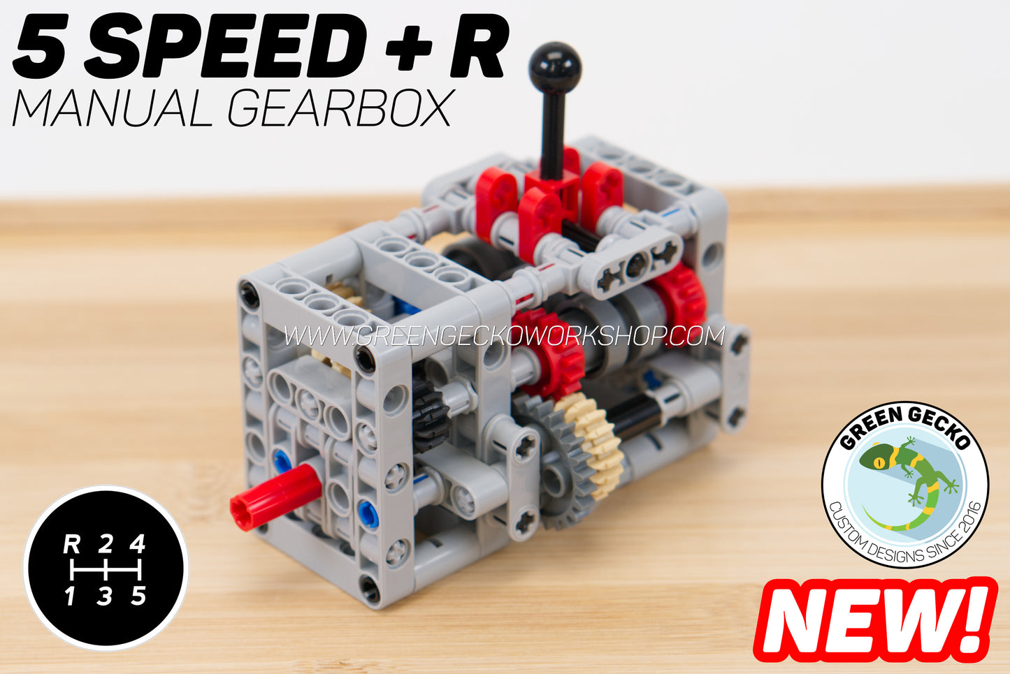 Pro Instructions - LEGO 5 Speed + Reverse Manual Gearbox