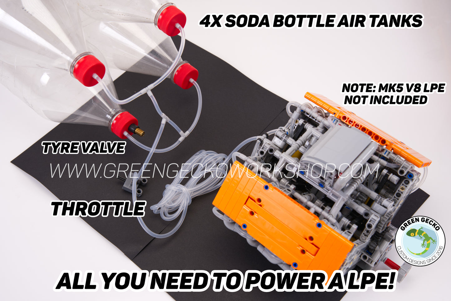 XL Sodaflaschen-Lufttank-Kit - Befeuere deinen Lego Pneumatikmotor!