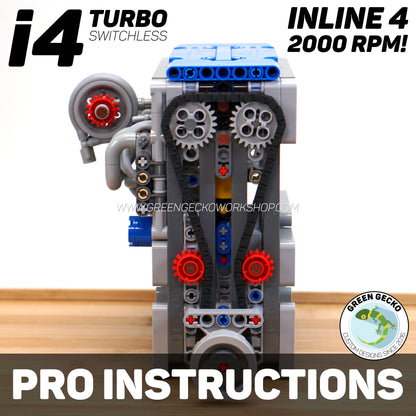 Pro Instructions - Inline 4 Cylinder Turbo Lego Pneumatic Engine