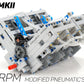 Komplettes Kit – MK2 V8 Lego Pneumatischer Motor – 2200 U/min