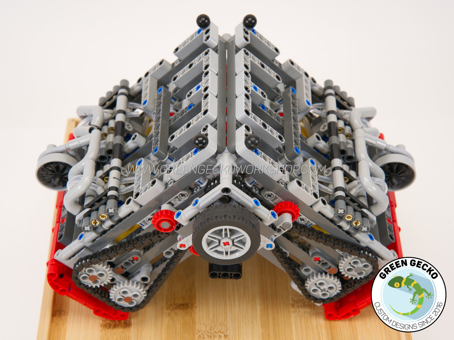 Complete Kit - MK4 V8 Twin Turbo Lego Pneumatic Engine - Switchless 2000RPM + FREE 5 Speed Gearbox!