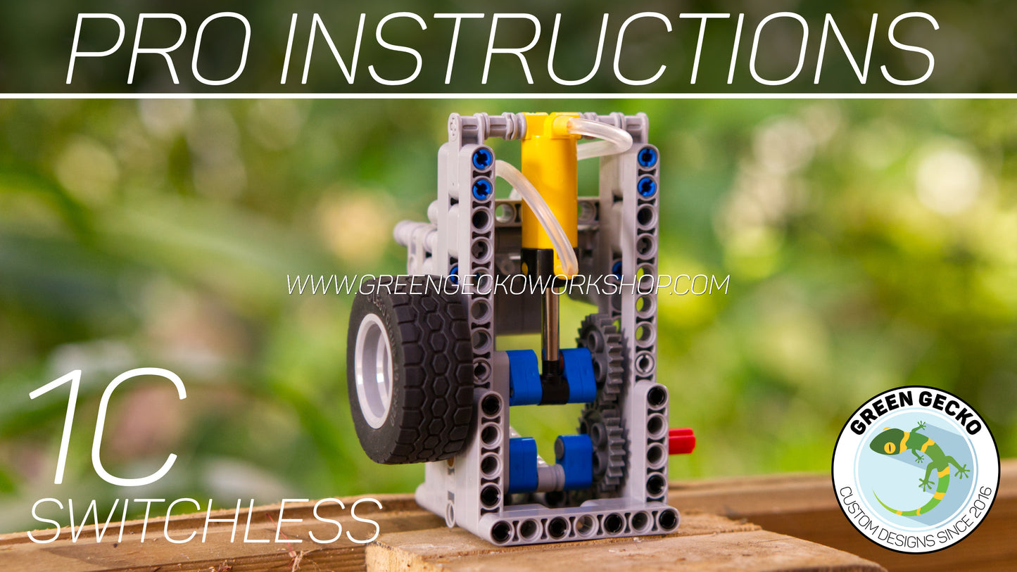 Pro Anleitung – 1 Zylinder Schalterloser Lego Pneumatischer Motor 2500 U/min