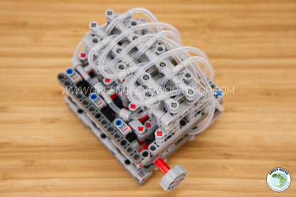 Complete Kit - Inline 3 Cylinder Lego Pneumatic Engine - Switchless 2100 RPM 🔥 20% OFF! 🔥