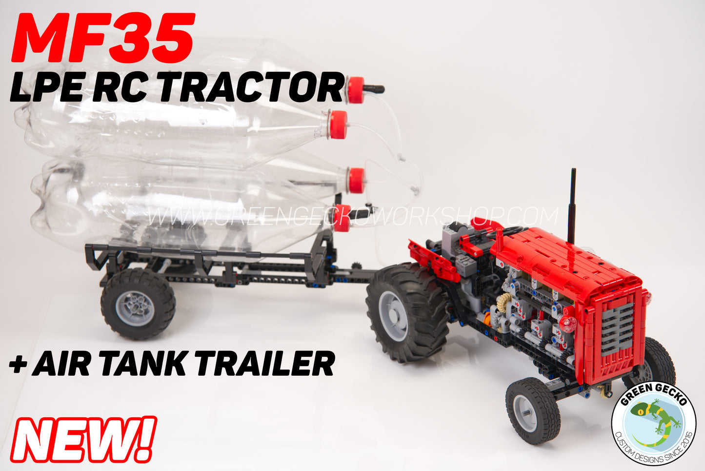 Complete Kit - MF35 Lego Pneumatic Engine RC Tractor - i3 2100 RPM 🔥 20% OFF! 🔥