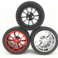 Large Chrome Technic Racing Wheel and Tire Set - 81.6mm