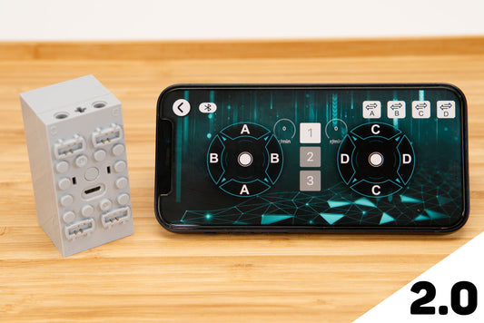 LEGO RC Control Brick Hub 2.0 - Bluetooth 4 Anschlüsse und Programmiermodus