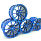 Large Chrome Technic Racing Wheel and Tire Set - 81.6mm