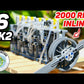 Complete Kit - MK2 6 Cylinder Lego Pneumatic Engine - Inline 6 - 2000RPM