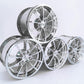Large Chrome Technic Racing Wheel and Tire Set - 81.6mm